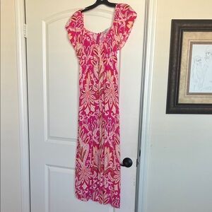 Loft Women's Pink Paisley Maxi Dress